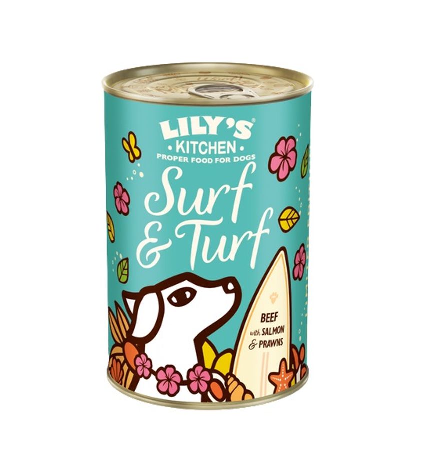 Lily's Kitchen Surf & Turf Beef with Salmon & Prawns Wet Dog Food