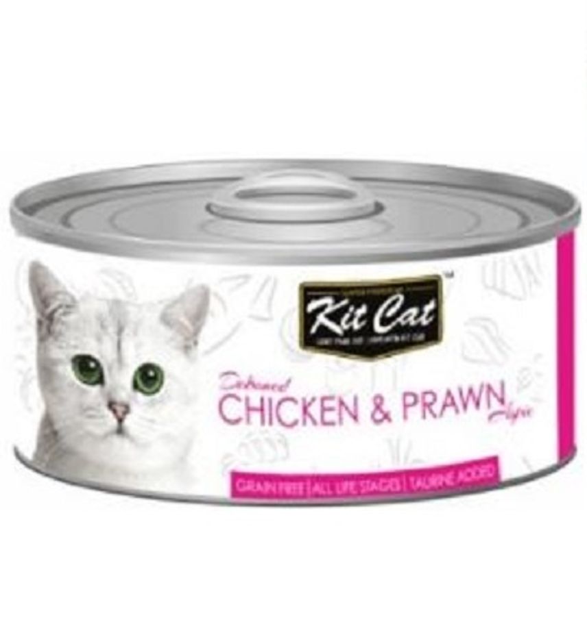 Kit Cat Grain Free Chicken & Prawn Topper Wet Cat Food