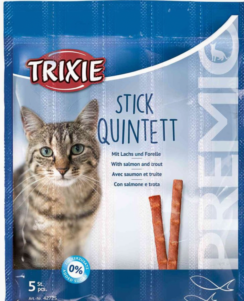 Trixie Premio Stick Quintett Salmon & Trout Cat Treats