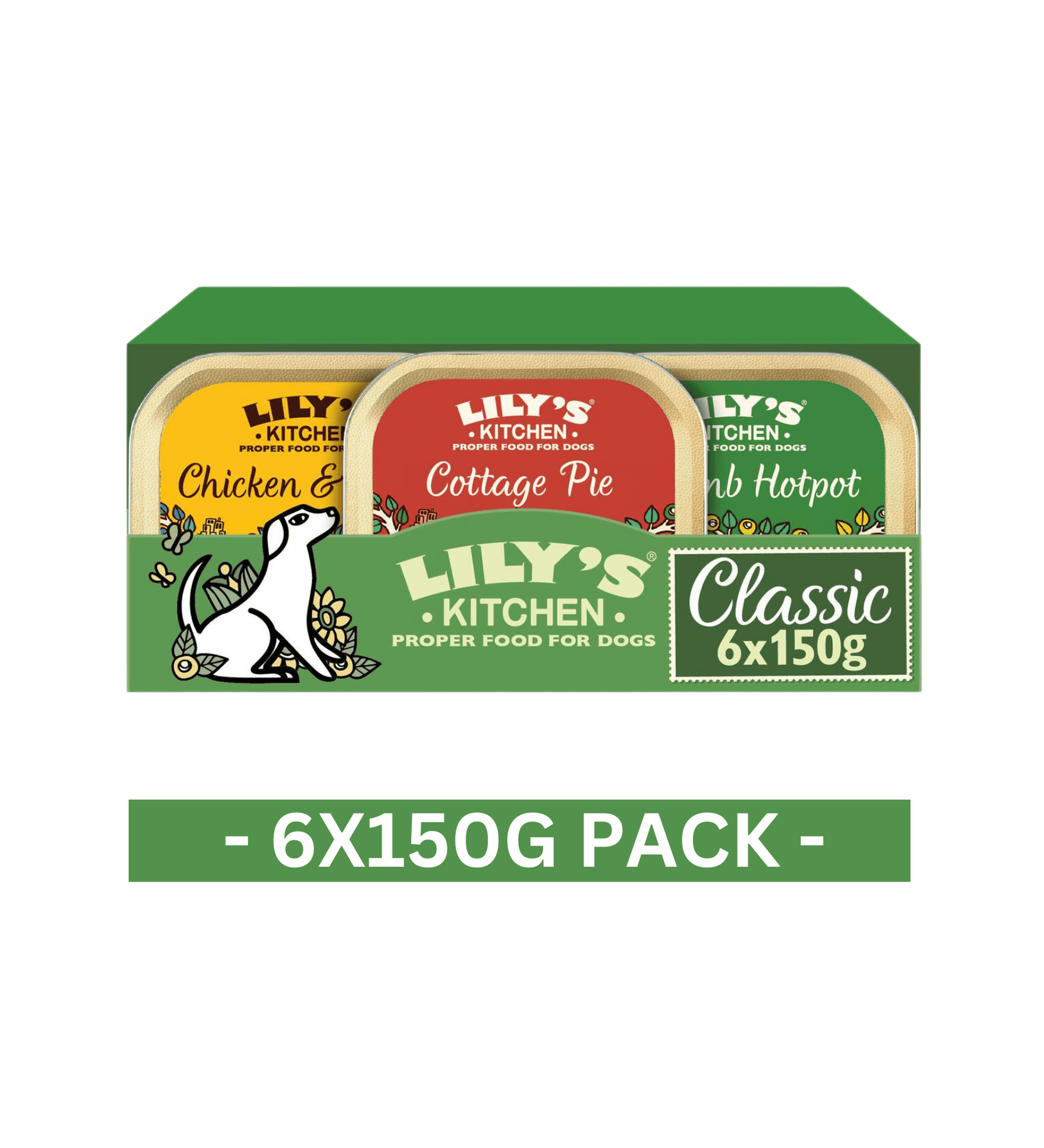 Lily's Kitchen Dog Classic Dinners Multipack Wet Dog Food - 6X150 GM