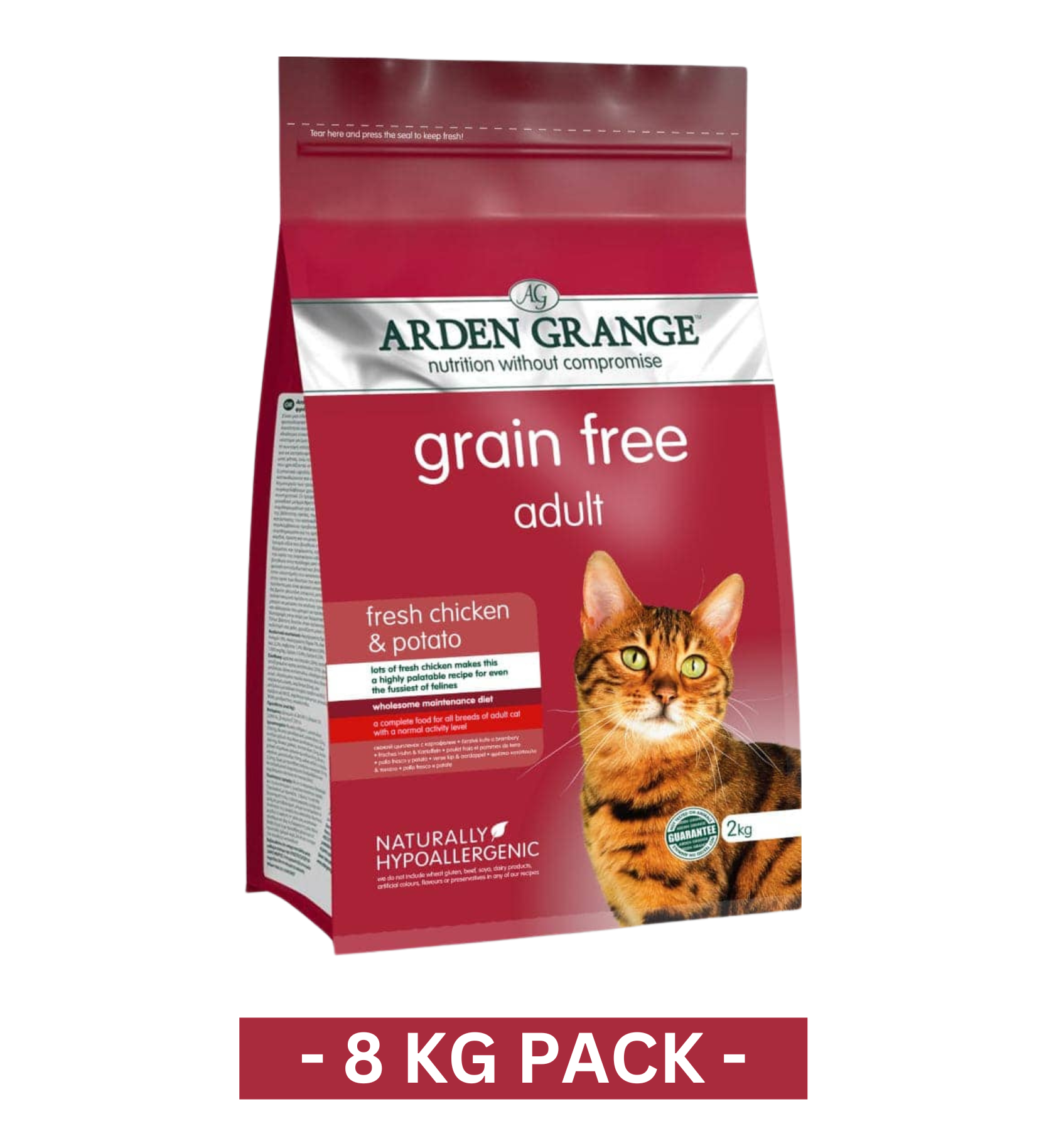 Arden Grange Grain Free Adult Fresh Chicken & Potato Dry Cat Food