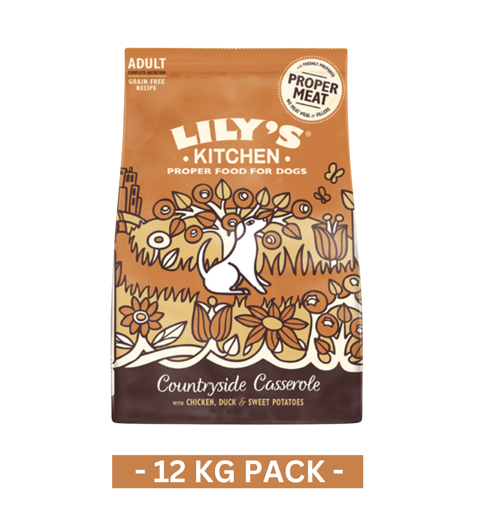 Lily's Kitchen Countryside Casserole with Chicken, Duck & Sweet Potatoes Adult Dry Dog Food Bundle