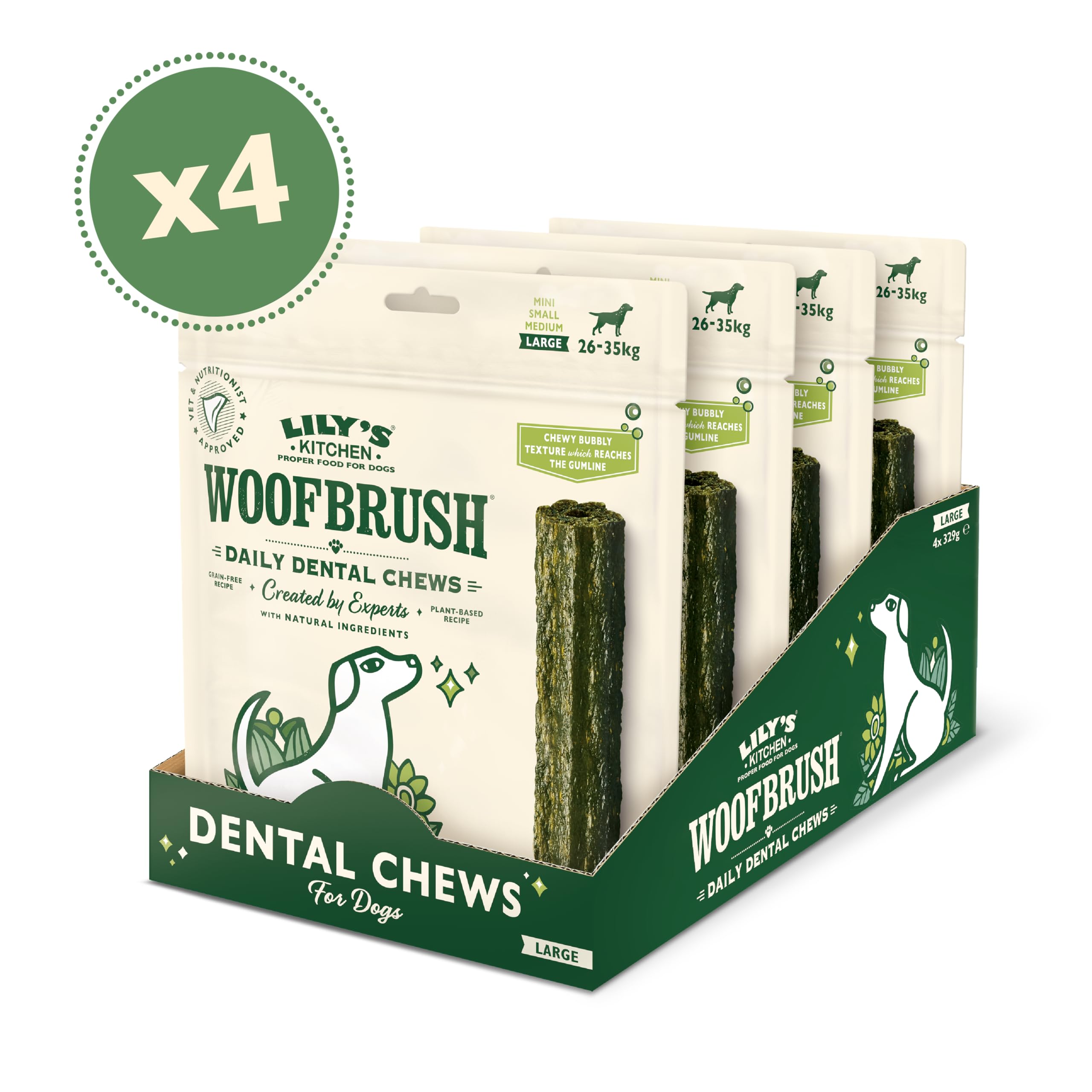 Lily's Kitchen Woofbrush Dental Dog Chews Bulk Pack