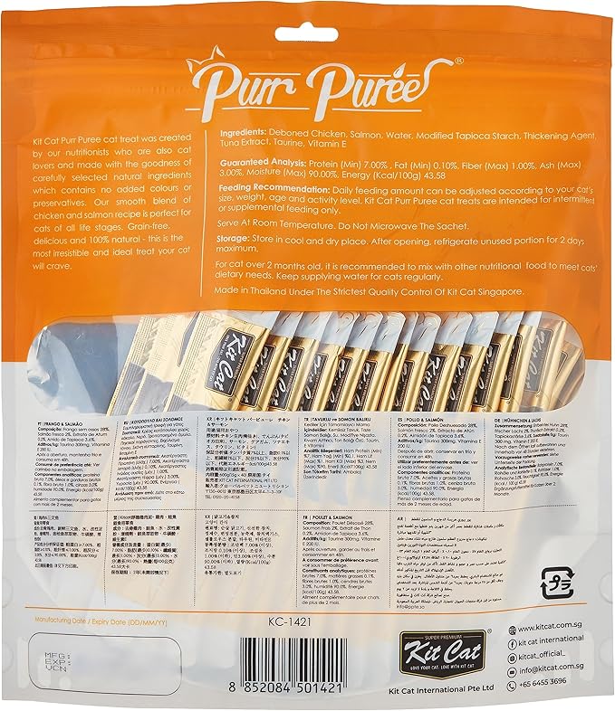 Kit Cat Puree Chicken & Salmon Cat Treats