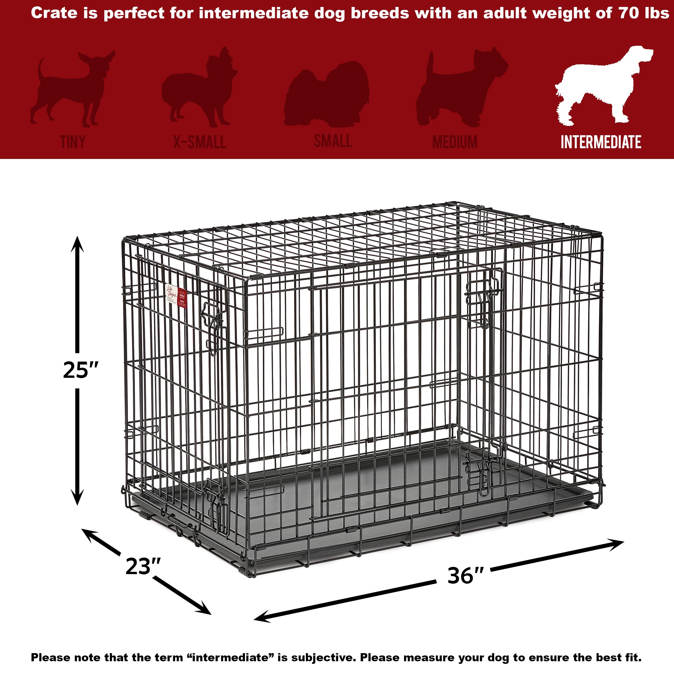 Midwest Double Door Life Stages Crate for Dogs