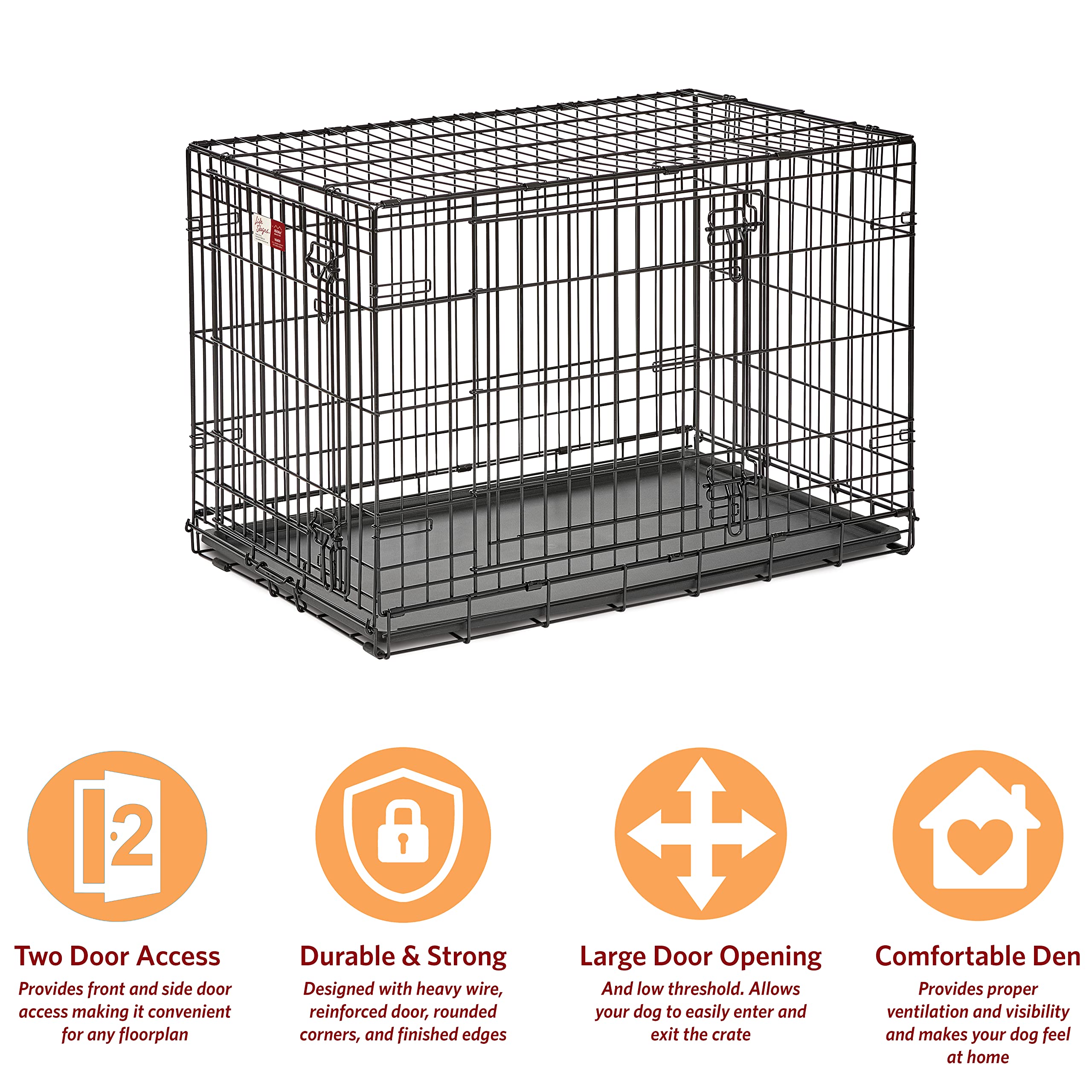 Midwest Double Door Life Stages Crate for Dogs