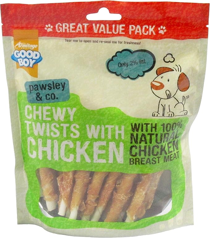 Armitage Good Boy Chewy Chicken Twists Dog Treats