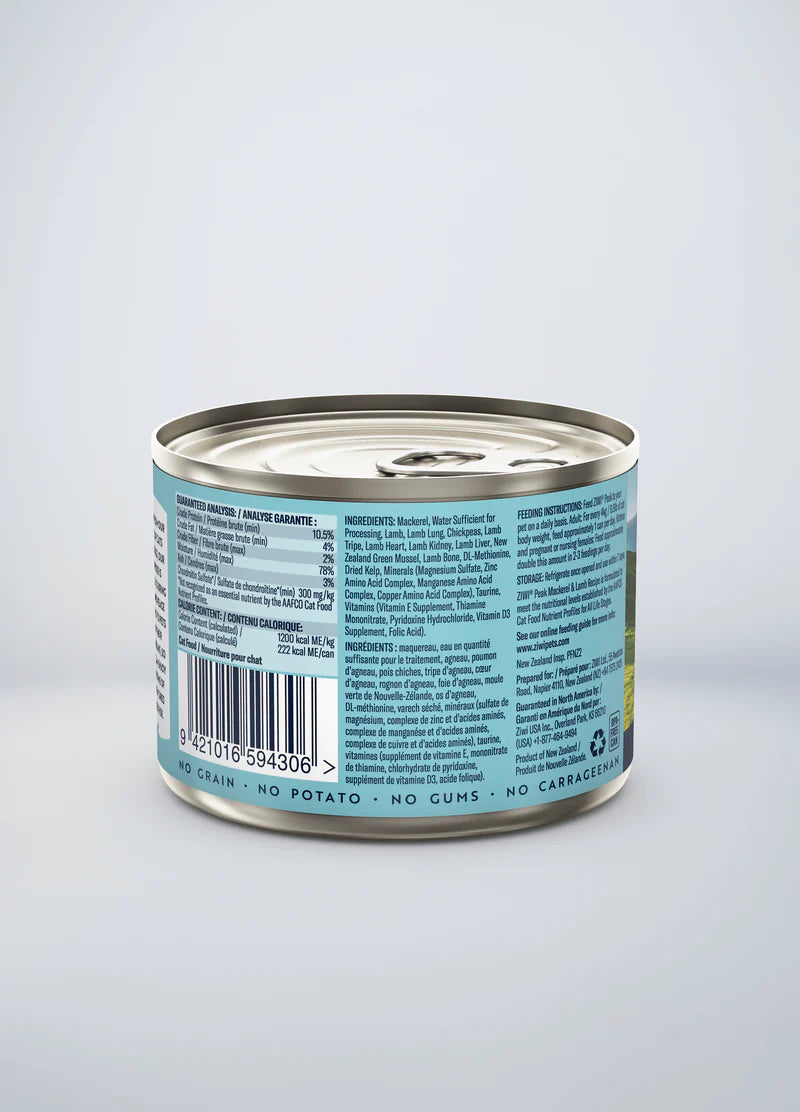 ZIWI Peak Mackerel & Lamb Recipe Wet Cat Food