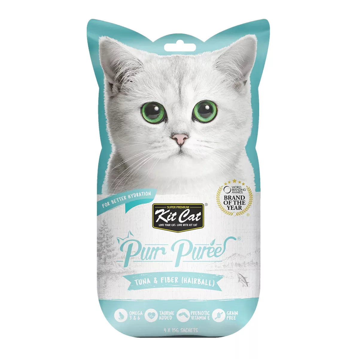 Kit Cat Puree Tuna & Fiber Hairball Cat Treats