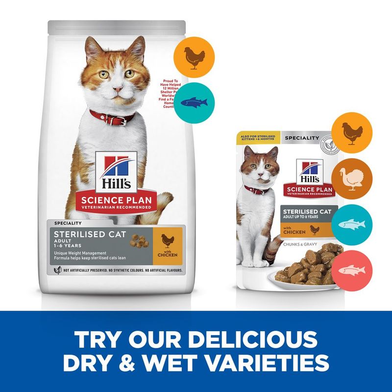 Hill's Science Plan Sterilised Young Adult Cat Food with Chicken