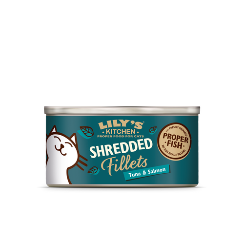 Lily's Kitchen Shredded Fillets Tuna & Salmon in Broth Wet Cat Food