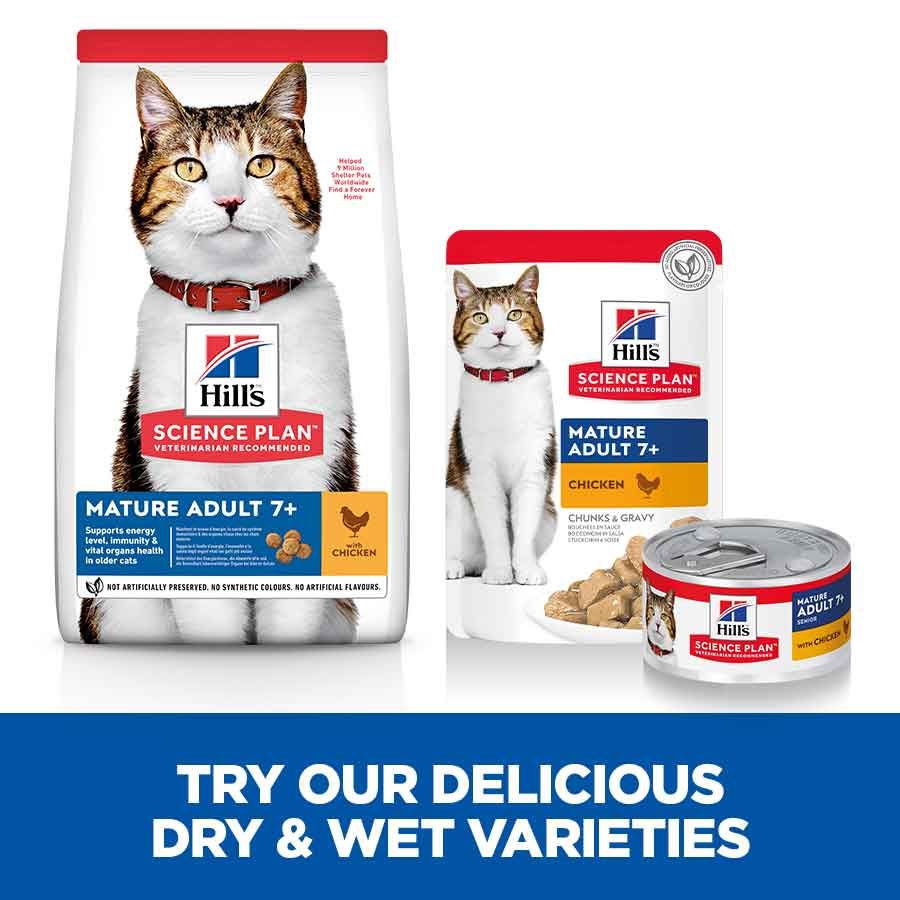 Hill's Science Plan Mature Adult 7+ Cat Food with Chicken