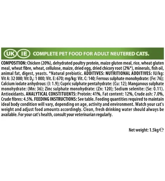 PURINA Pro Plan Sterilised Optidigest Adult Chicken Dry Cat Food