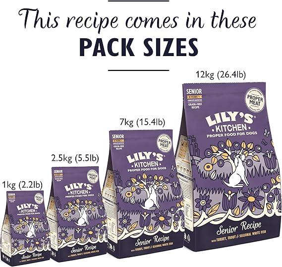 Lily's Kitchen Senior Recipe Turkey Adult 8+ Dry Dog Food