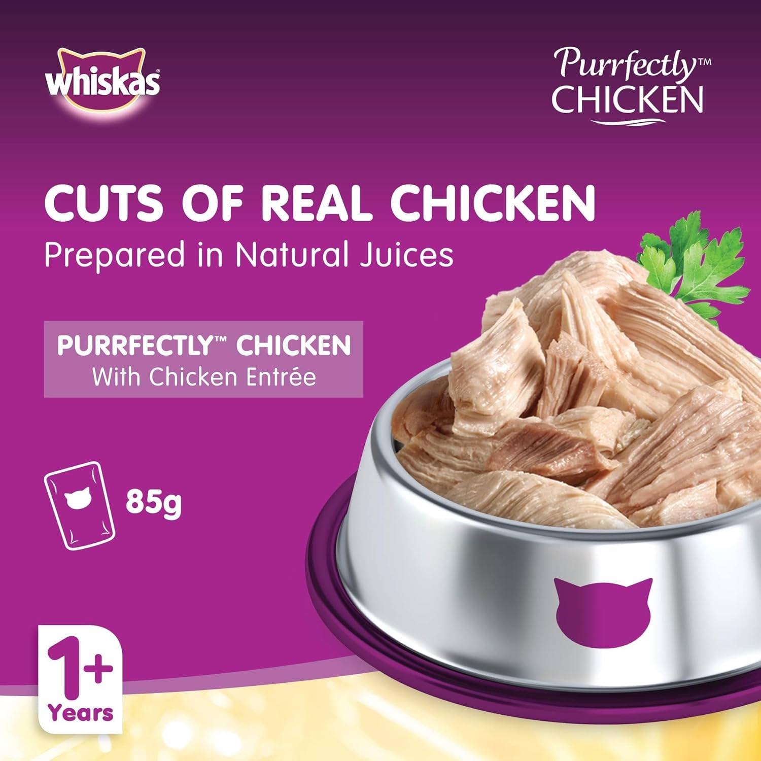 Whiskas Purrfectly Chicken Wet Kitten Food 10+2 FREE
