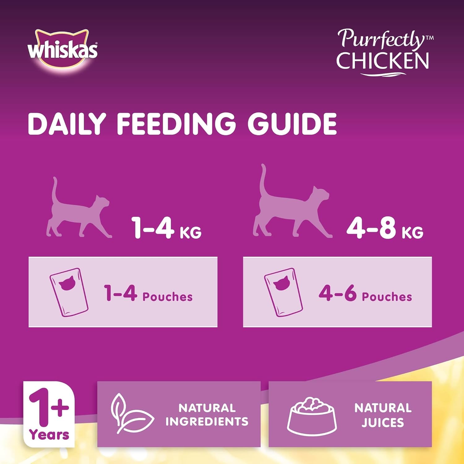 Whiskas Purrfectly Chicken Wet Kitten Food 10+2 FREE