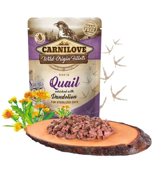 Carnilove Quail with Dandelion for Sterilized Cats Wet Food