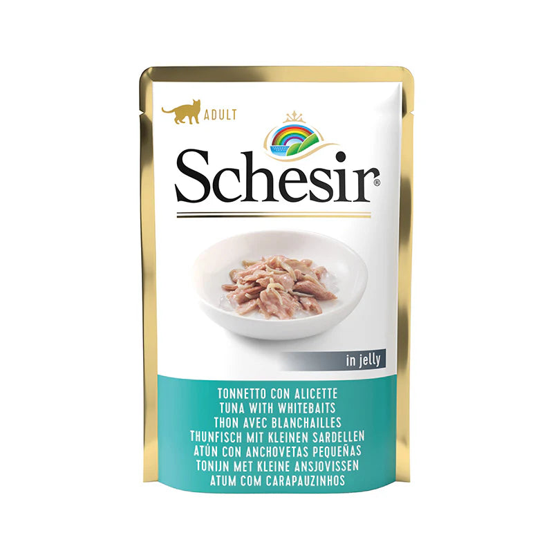Schesir Jelly Tuna with Whitebaits Cat Wet Food