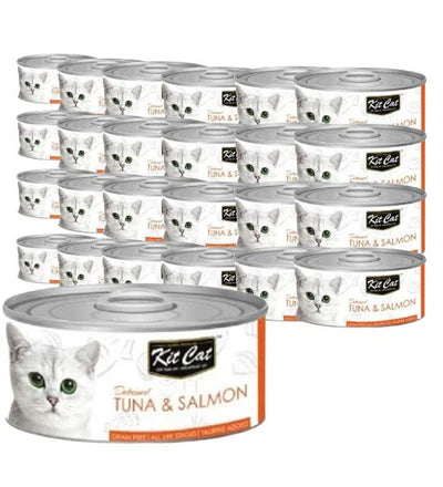 Kit Cat Grain Free Tuna & Salmon Topper Wet Cat Food
