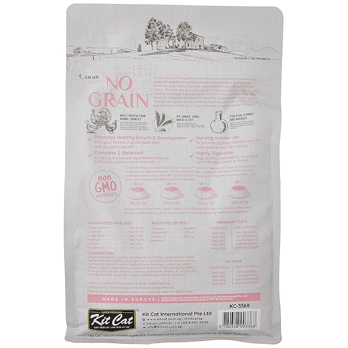 Kit Cat No Grain Kitten Recipe Super Premium Dry Food