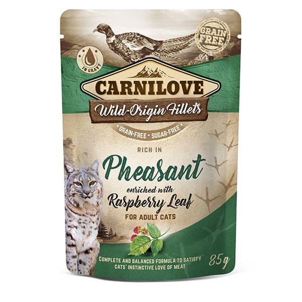 Carnilove Pheasant Enriched with Raspberry Leaves for Adult Cats Wet Food