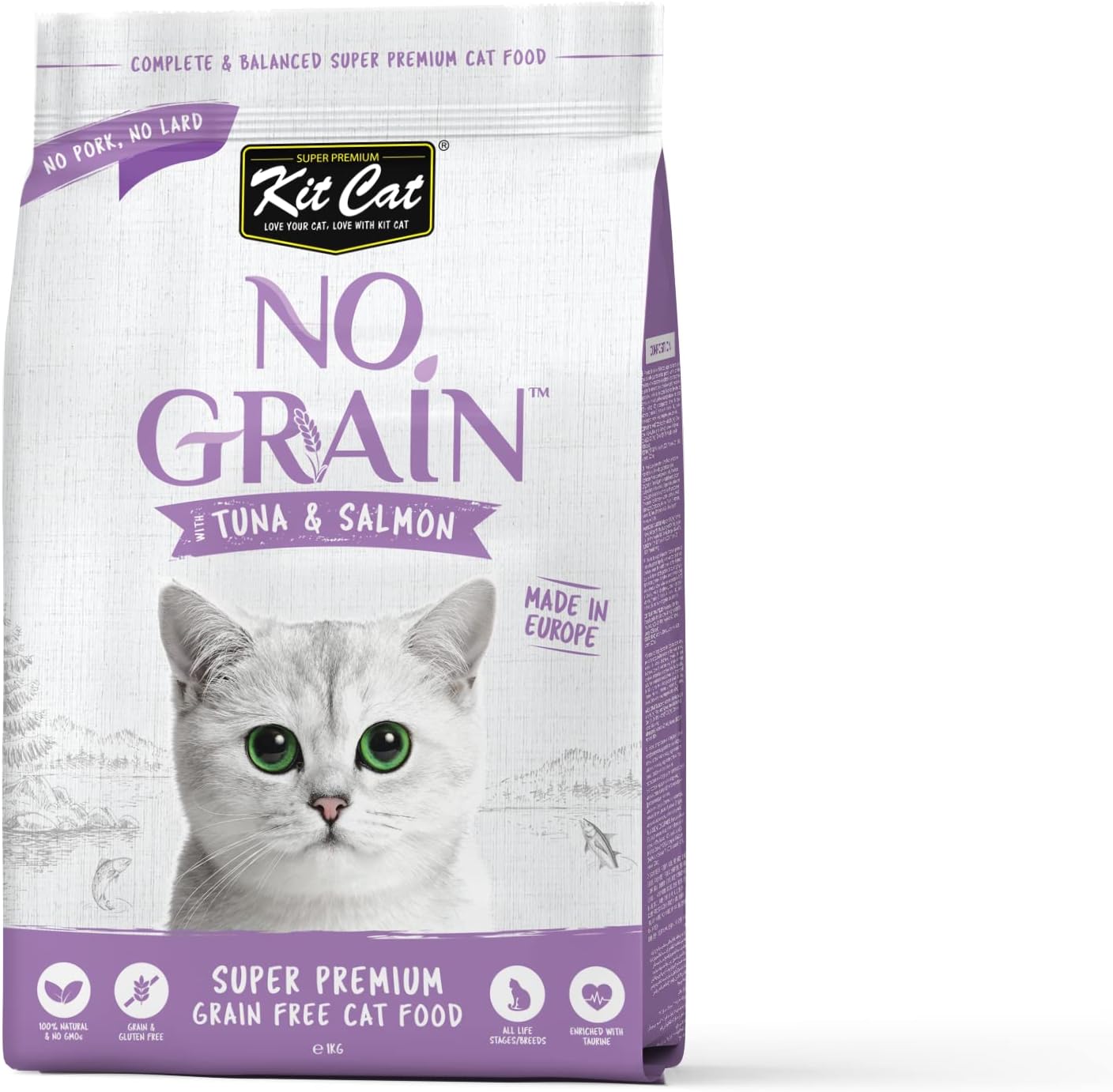 Kit Cat No Grain Tuna & Salmon Super Premium Cat Dry Food