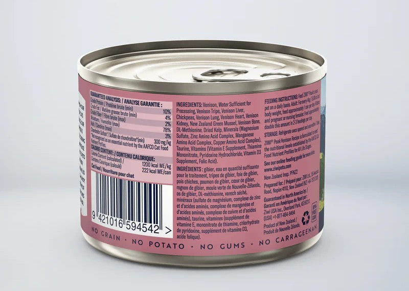 ZIWI Peak Venison Recipe Wet Cat Food