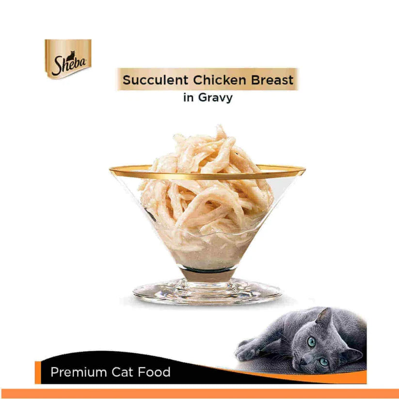 Sheba Succulent Chicken Breast Wet Cat Food 5+1 FREE