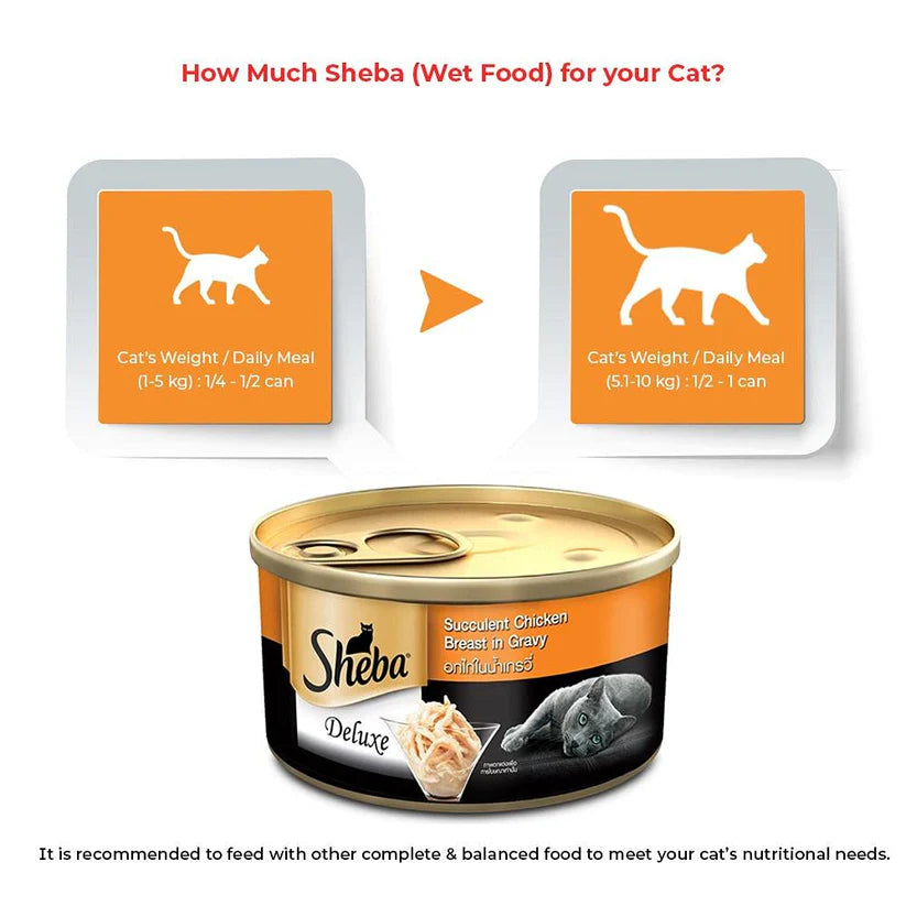 Sheba Succulent Chicken Breast Wet Cat Food 5+1 FREE