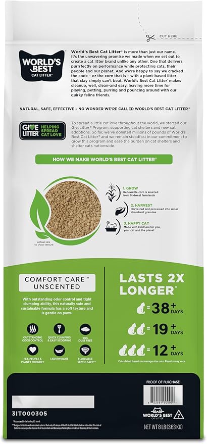 World's Best Cat Litter Original Quick Clumping