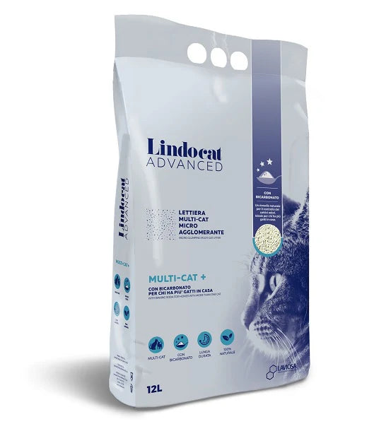 Lindocat Advanced Multi-Cat + White Bentonite Unscented Cat Litter
