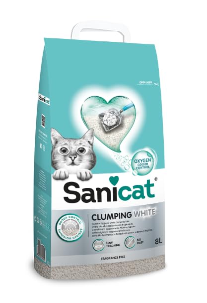 Sanicat Clumping White Unscented Cat Litter