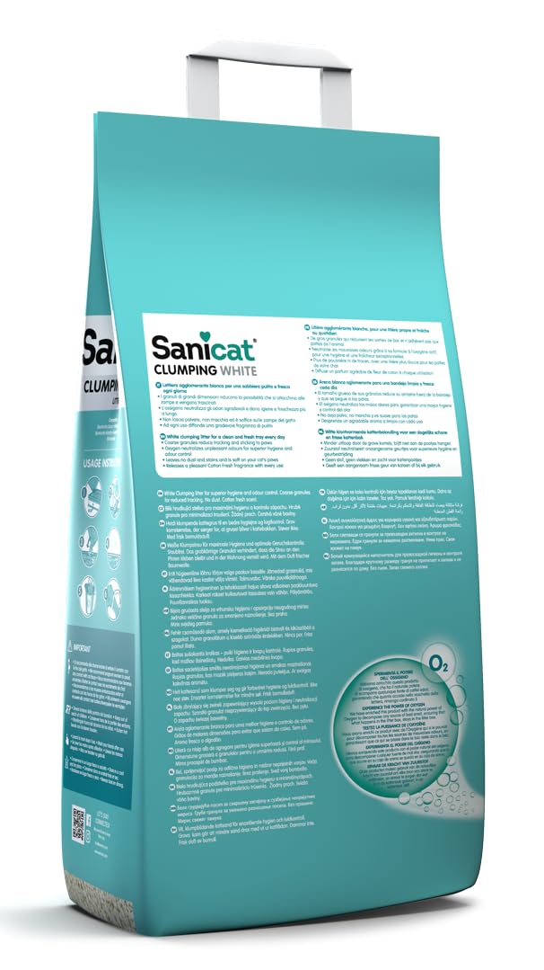 Sanicat Clumping White Unscented Cat Litter