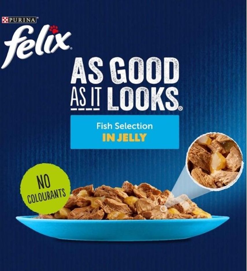 PURINA Felix Doubly Delicious Fish Selection in Jelly Pouch Wet Cat Food Pack