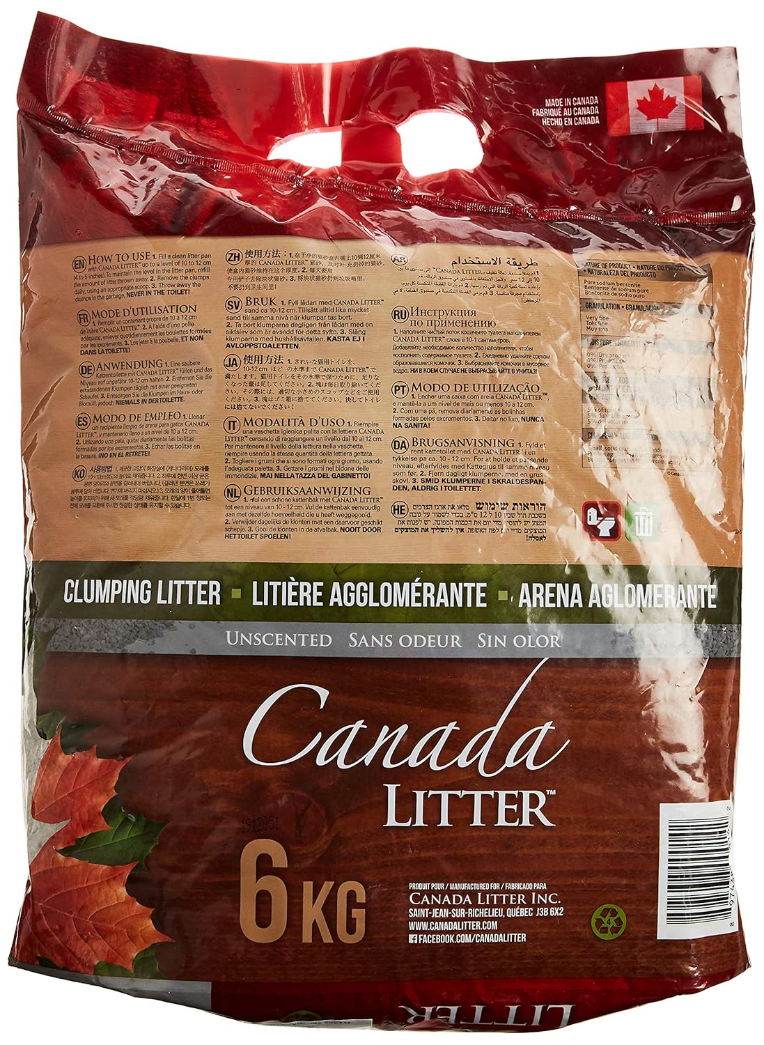 Canada LITTER Unscented Cat Litter