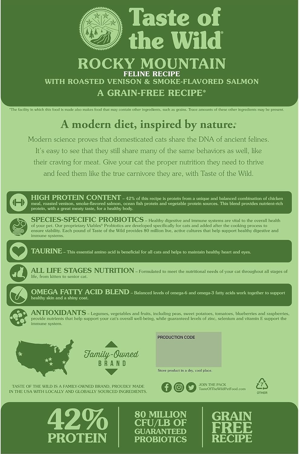 Taste of the Wild Rocky Mountain Feline Formula Dry Cat Food