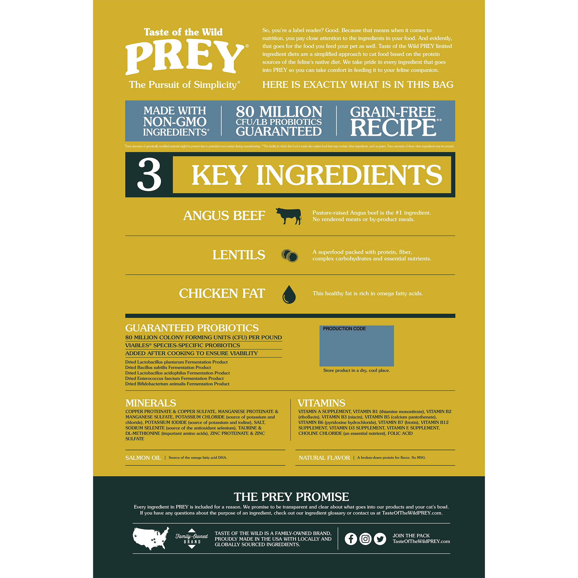 Taste of the Wild PREY Angus Beef for Dry Cat Food