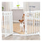 Trixie White Wooden 4-Part Barrier with Door for Dogs