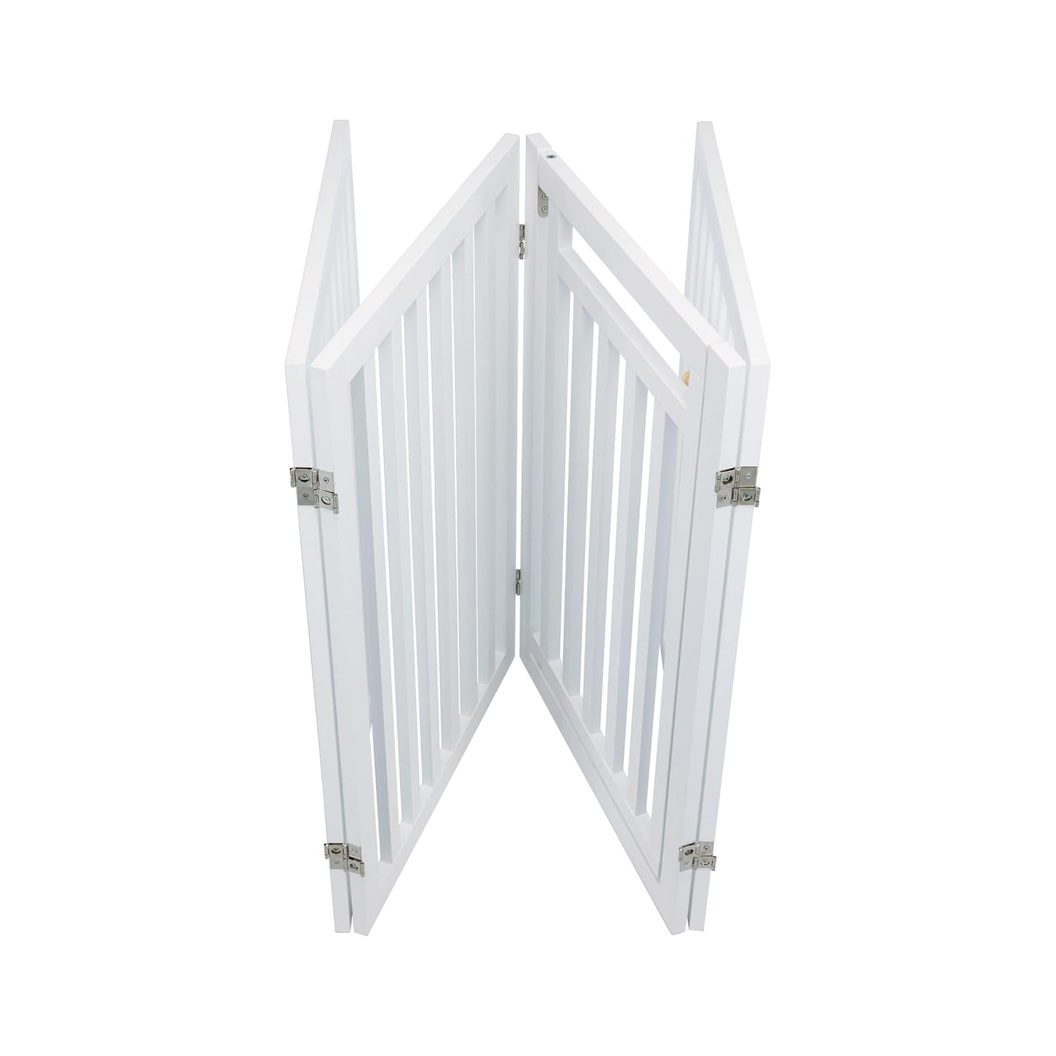 Trixie White Wooden 4-Part Barrier with Door for Dogs