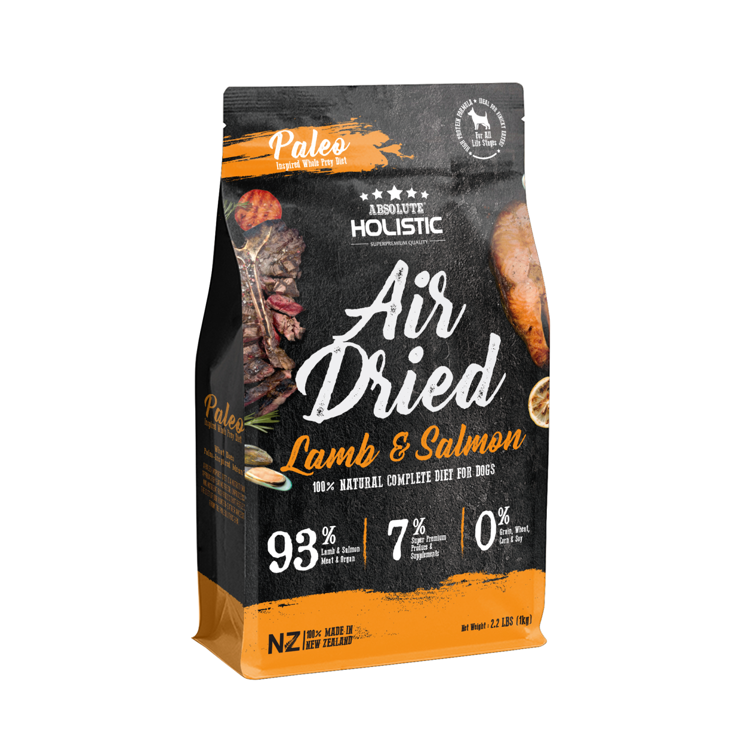 Absolute Holistic Air Dried Diet Lamb & Salmon Dry Dog Food