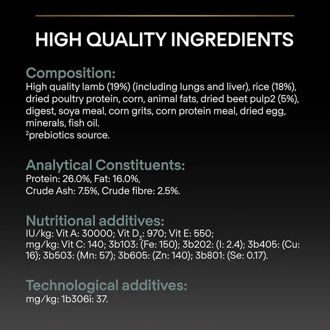 PURINA Pro Plan Optidigest Medium Sensitive Lamb Adult Dry Dog Food