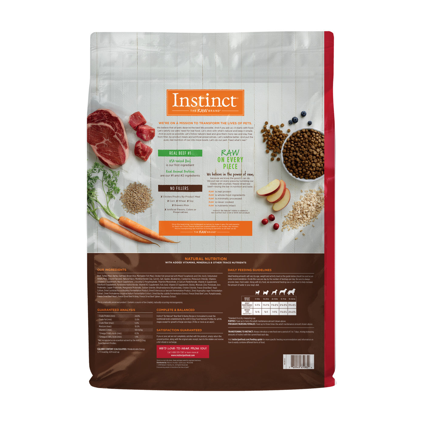 Instinct Be Natural Kibble Beef & Barley Dry Dog Food