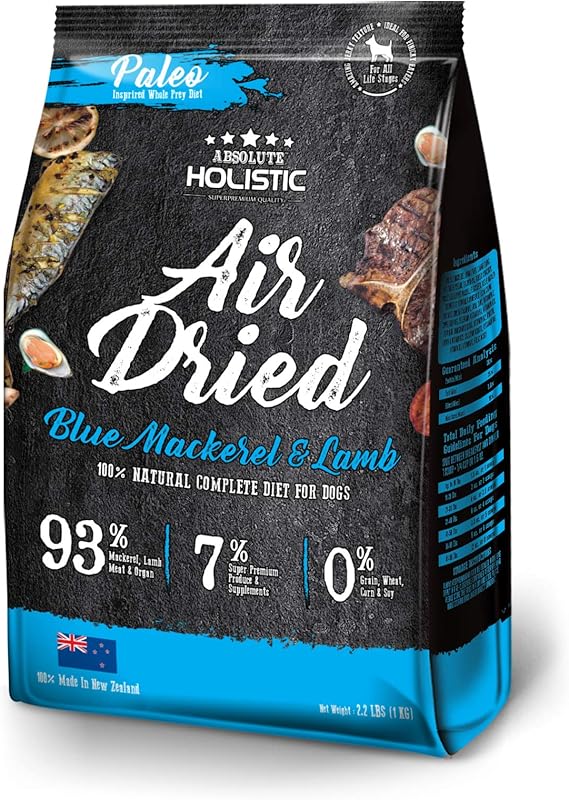 Absolute Holistic Air Dried Diet Blue Mackerel & Lamb Dry Dog Food