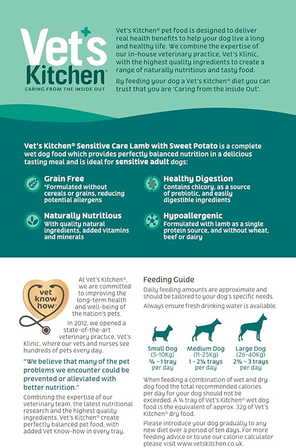 Vet's Kitchen Grain Free Lamb with Sweet Potato Wet Dog Food
