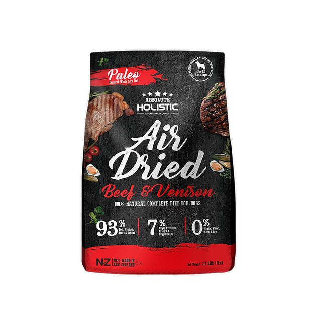 Absolute Holistic Air Dried Diet Beef & Venison Dry Dog Food