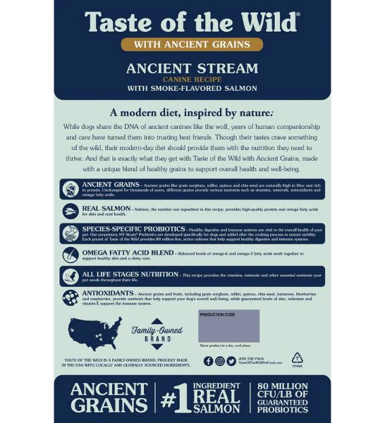 Taste of The Wild Ancient Stream Salmon Dry Dog Food