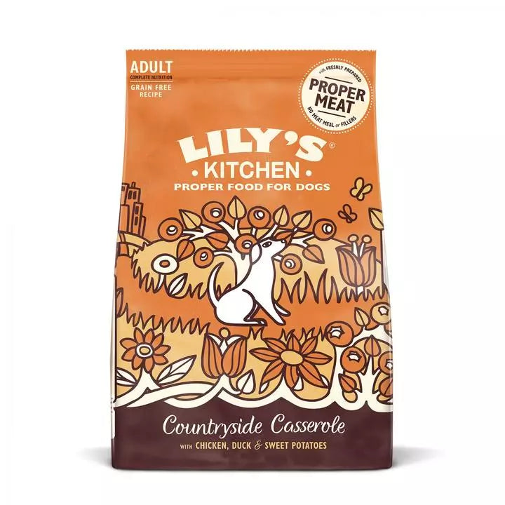 Lily's Kitchen Countryside Casserole with Chicken, Duck & Sweet Potatoes Adult Dry Dog Food - 7 KG