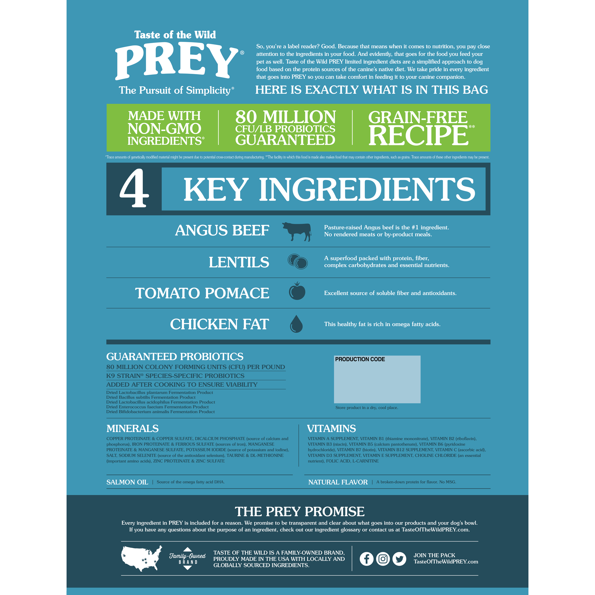 Taste of the Wild PREY Angus Beef Dry Dog Food