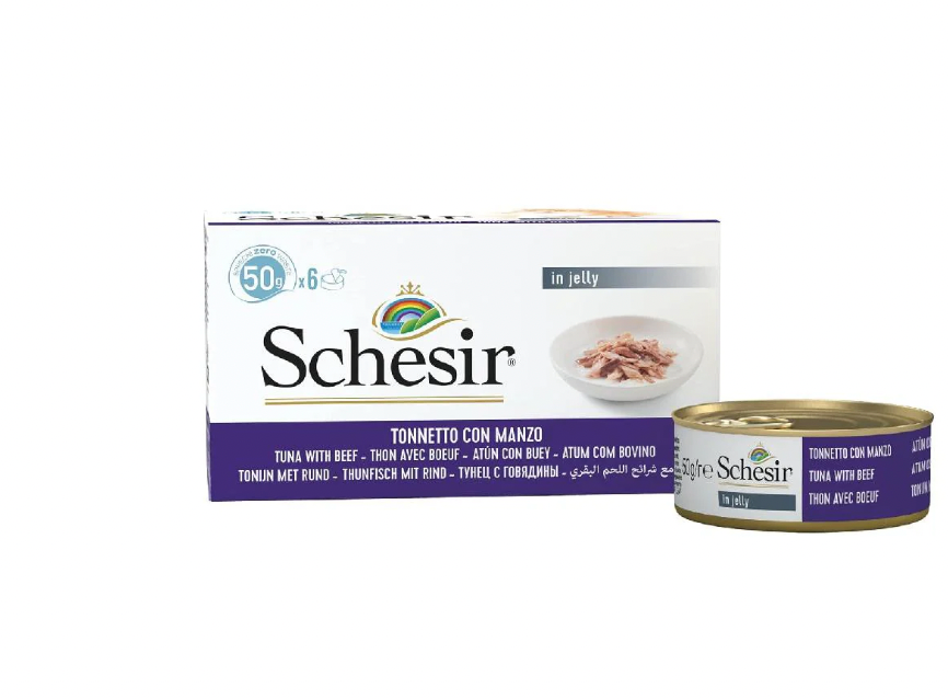 Schesir Tuna with Beef Fillet in Jelly Wet Cat Food