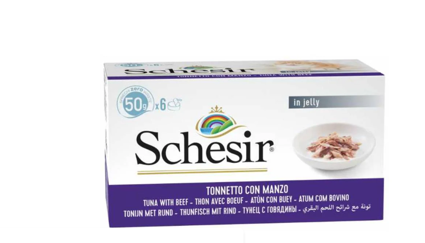 Schesir Tuna with Beef Fillet in Jelly Wet Cat Food